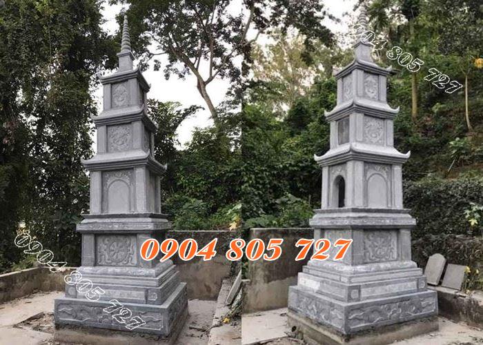 Mẫu mộ tháp đá để tro cốt tại Tiền Giang