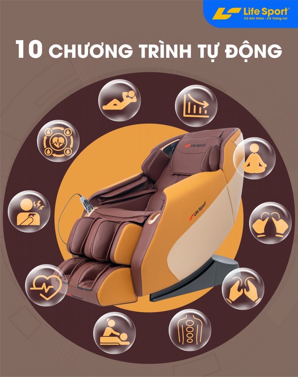 Ghế massage Lifesport LS-911- Giảm 26% - Mua 1 được 5