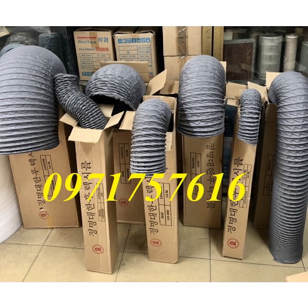 Ống gió vải bạt lõi thép ,ống gió vải mềm simili