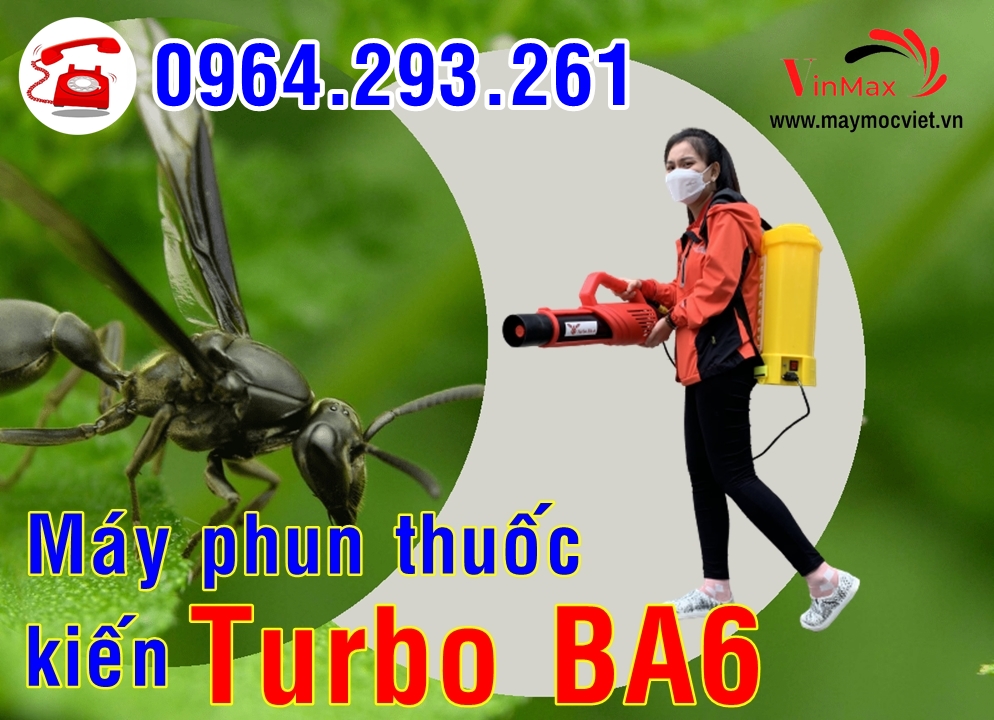 Máy phun thuốc diệt kiến, diệt côn trùng model Turbo BA6