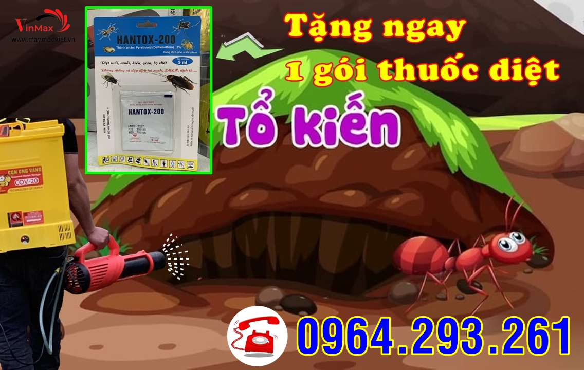 Máy phun thuốc diệt kiến, diệt côn trùng model Turbo BA6