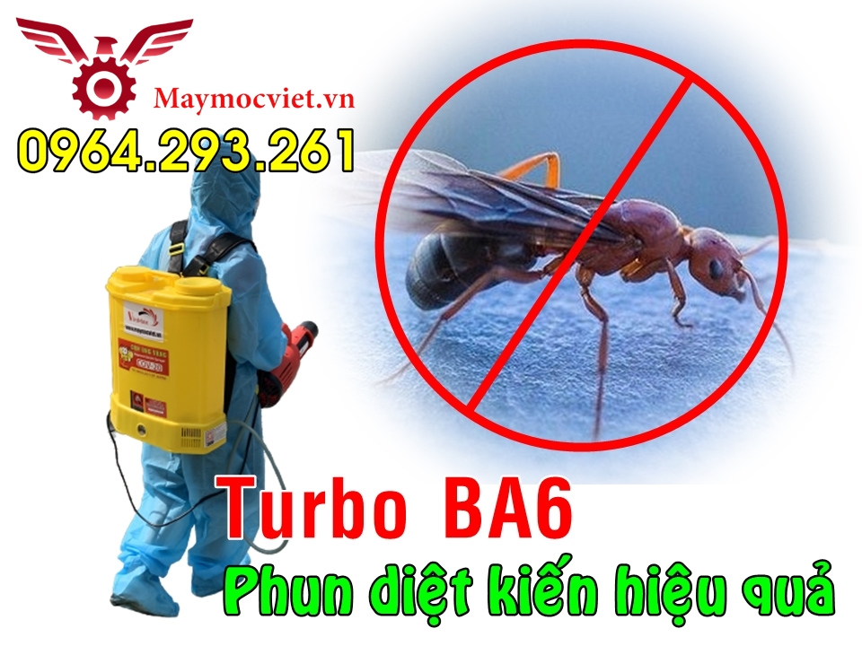 Máy phun thuốc diệt kiến, diệt côn trùng model Turbo BA6