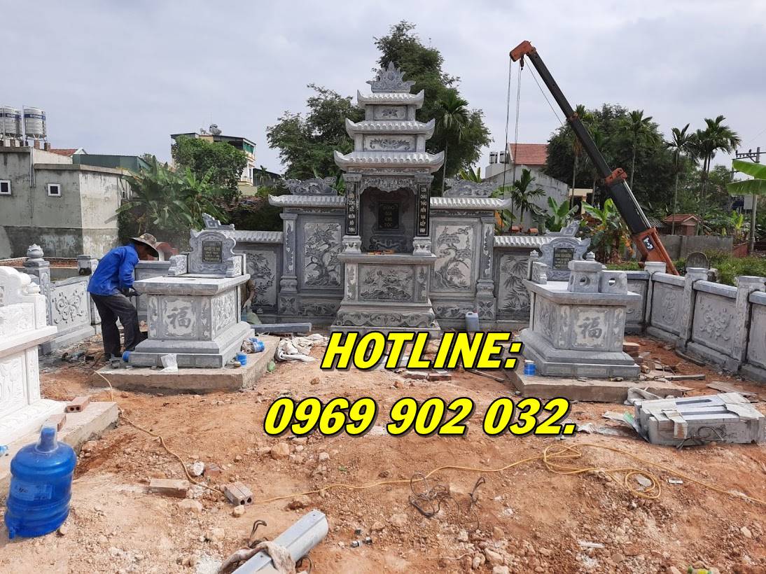 Khu lăng mộ bằng đá nguyên khối đẹp giá rẻ bán tại Long An