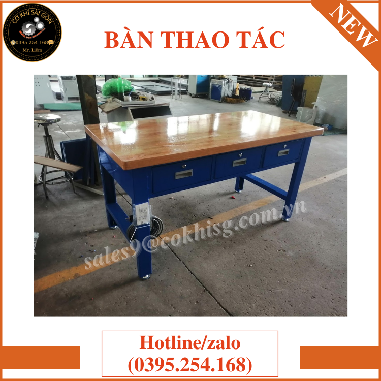 Bàn thao tác cơ khí chuyên dụng trong công nghiệp