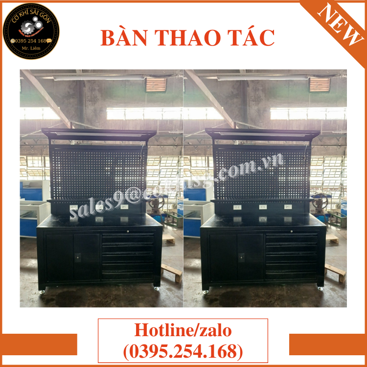 Bàn thao tác cơ khí chuyên dụng trong công nghiệp