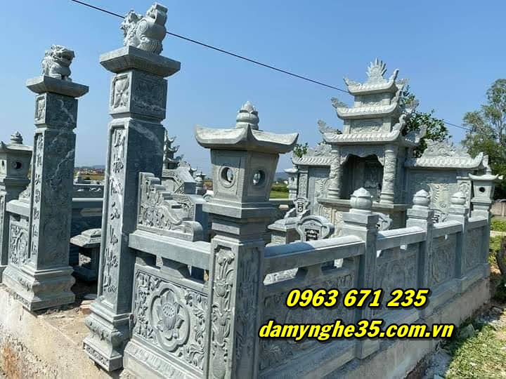 Khu lăng mộ bằng đá nguyên khối chất lượng bán tại Tiền Giang