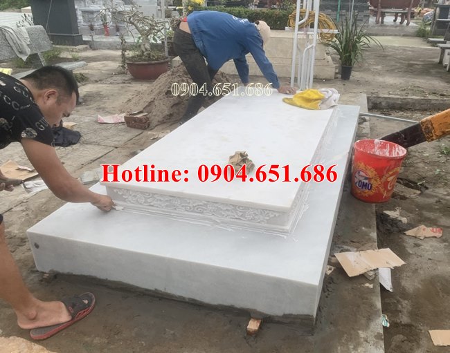 Lắp đặt mộ đá công giáo đẹp tại Hải Hậu Nam Định - Mộ đạo thiên chúa