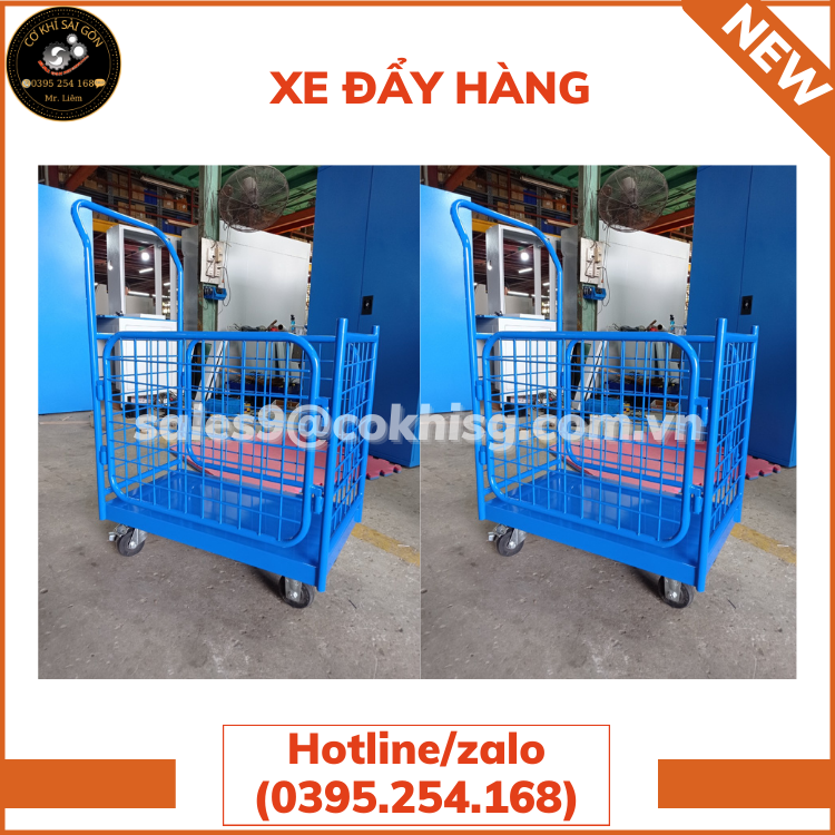XE ĐẨY HÀNG CHẤT LIỆU BẰNG SẮT SƠN TĨNH ĐIỆN