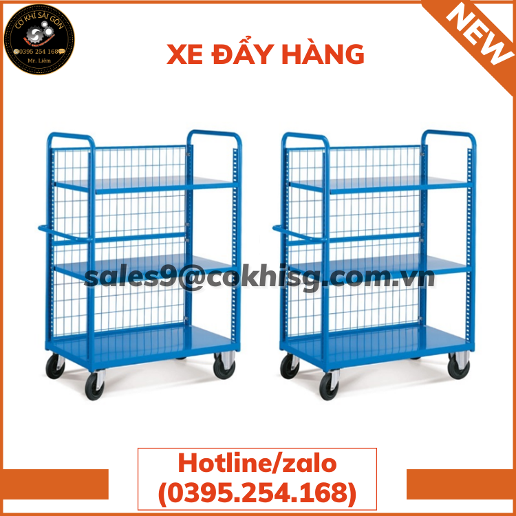 XE ĐẨY HÀNG CHẤT LIỆU BẰNG SẮT SƠN TĨNH ĐIỆN