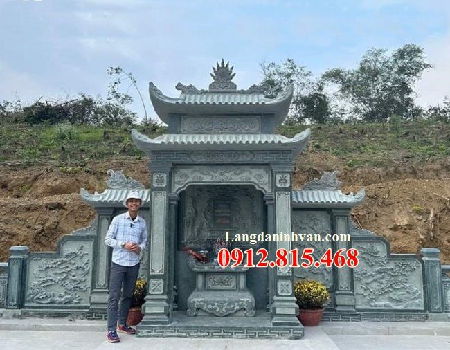 Xây lăng mộ nhà mồ bằng đá đẹp tại Cà Mau - Lăng mộ đá ở Cà Mau