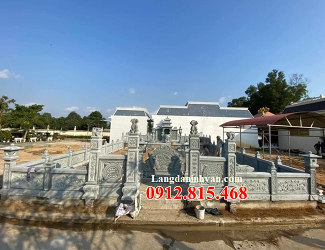 Xây lăng mộ nhà mồ bằng đá đẹp tại Cà Mau - Lăng mộ đá ở Cà Mau