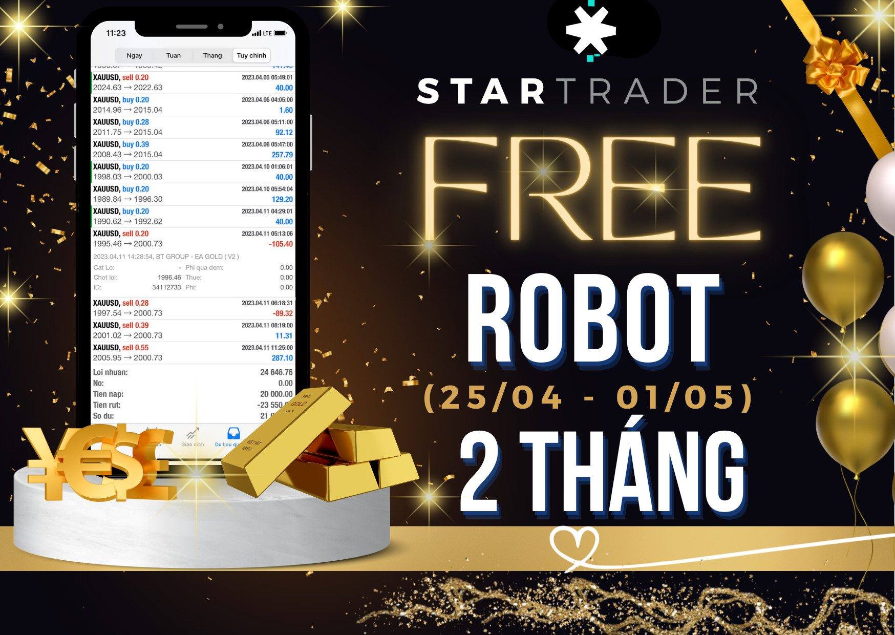 ROBOT BTGROUP EA GOLD ( nhận quà trị  giá 400 khi dùng robot)
