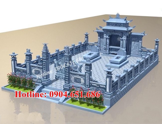 Hà Nội 30+ Mẫu khu lưng mộ đá đẹp - Khu lăng mộ, nghĩa trang gia đình