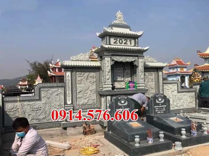 0024 Lăng mộ đá đôi phu thê song thân đẹp bình định địa chỉ giá bán
