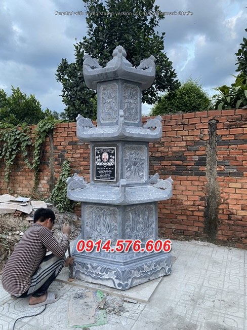 023 Mộ đá đẹp lục lăng hình bát giác bán long an