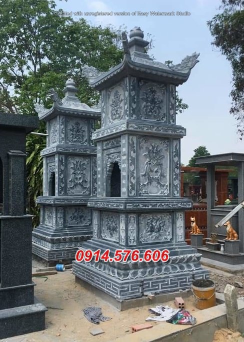 023 Mộ đá đẹp lục lăng hình bát giác bán long an