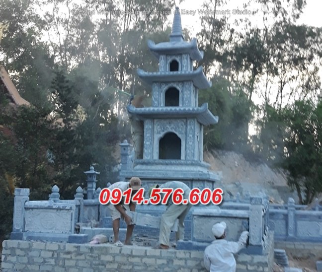 023 Mộ đá đẹp lục lăng hình bát giác bán long an