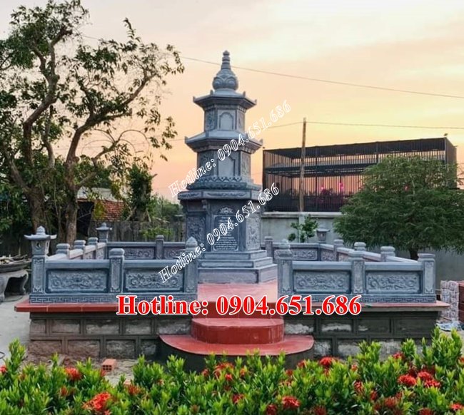 101+ mẫu tháp thờ cốt đẹp - xây tháp thờ tro cốt, hài cốt bằng đá