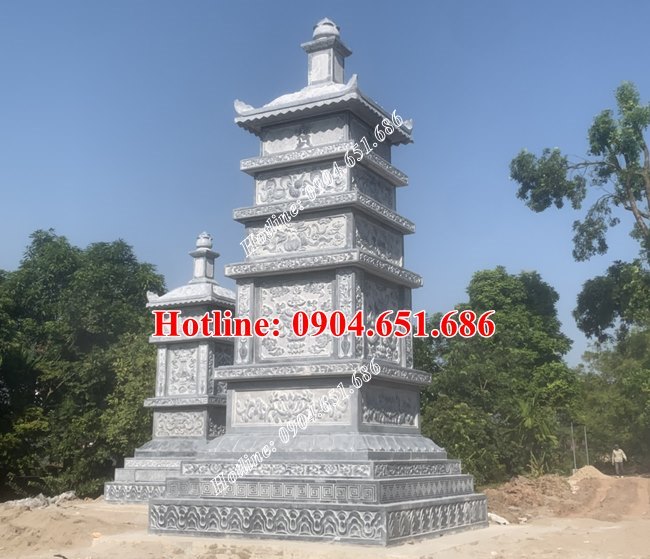 101+ mẫu tháp thờ cốt đẹp - xây tháp thờ tro cốt, hài cốt bằng đá