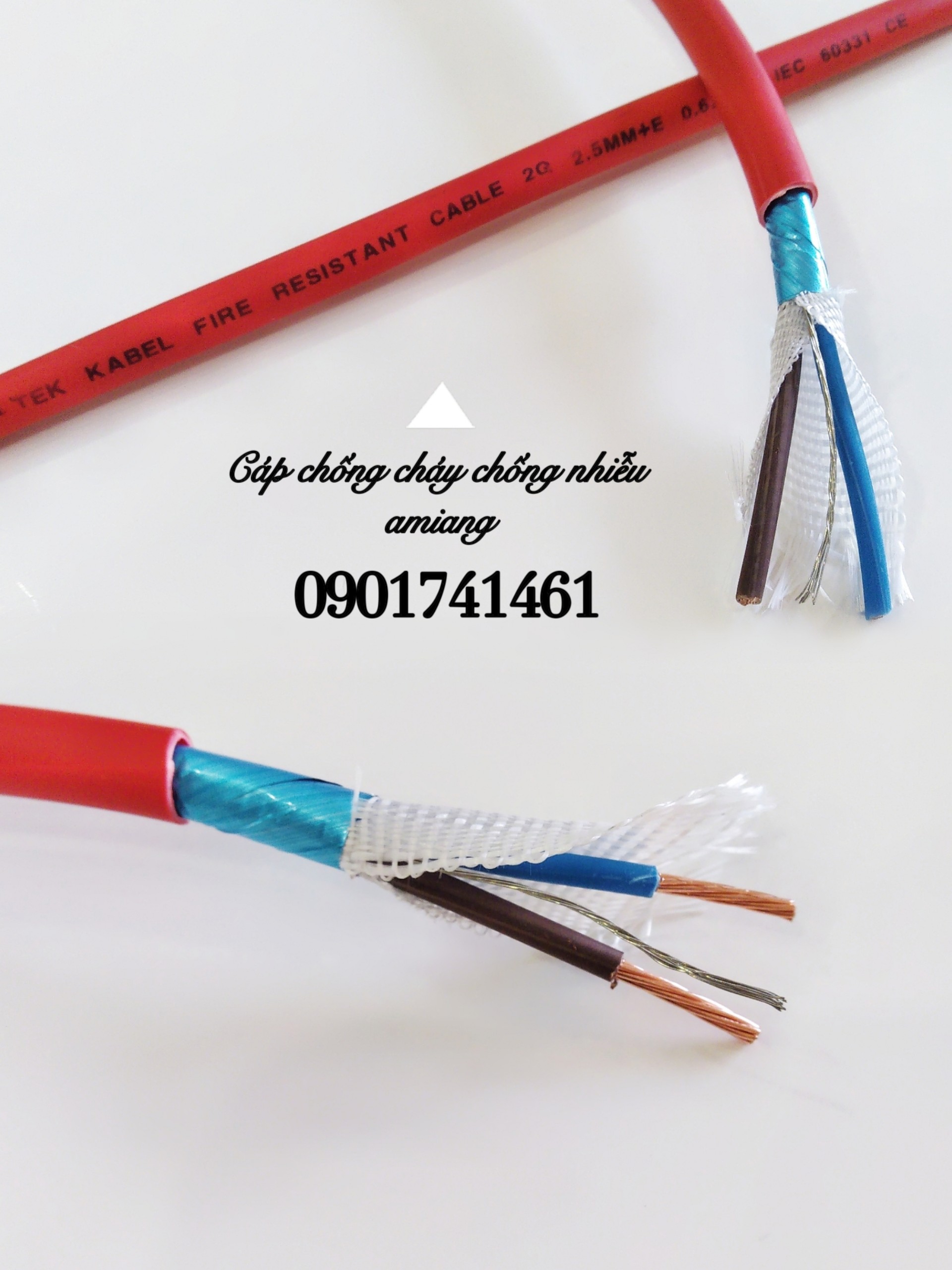 Cáp chống cháy chống nhiễu amiang 2x1.0mm