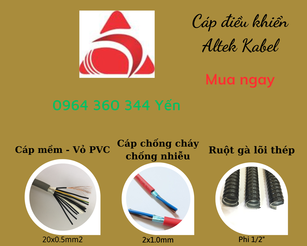 Cáp điều khiển 0.75mm 2 lõi - 30 lõi đồng Altek Kabel