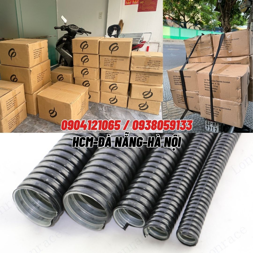 Ống ruột gà lõi thép bọc nhựa PVC / Ống ruột gà lõi thép luồn dây điện