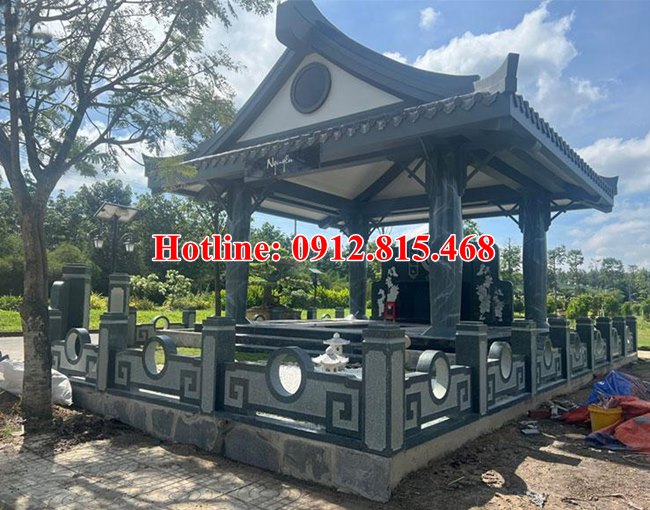 Thi công làm nhà mồ bằng đá khối tụ nhiên đẹp uy tín - Nhà mồ đá