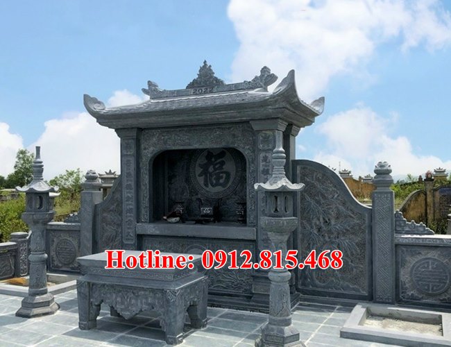 45 mẫu lăng mộ đá một mái thiết kế xây để tro cốt, hài cốt đơn giản