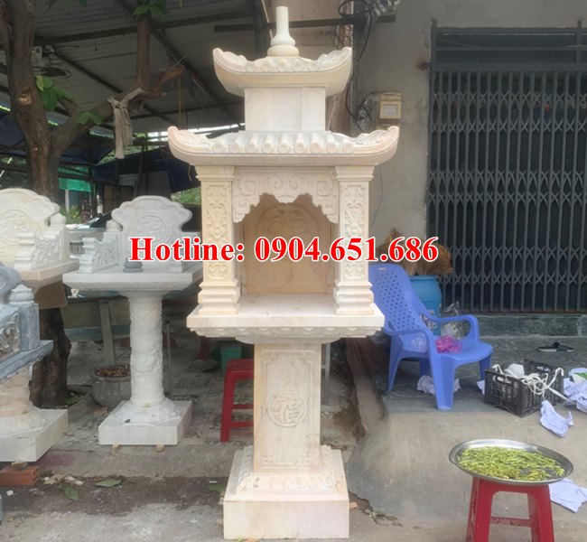 Mẫu bàn thờ thiên ngoài trời đẹp bán tại Sài Gòn - Cây hương đá Tp HCM