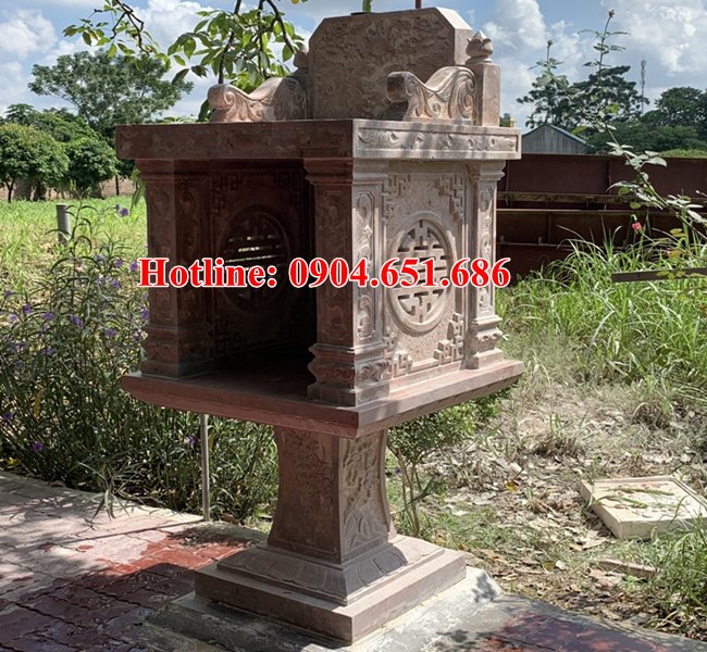 Mẫu bàn thờ thiên ngoài trời đẹp bán tại Sài Gòn - Cây hương đá Tp HCM