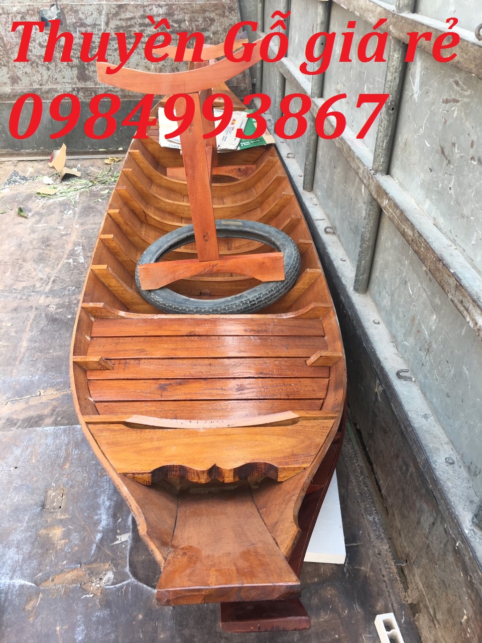 Thuyền Gỗ trang trí ,thuyền gỗ trưng bày hải sản dài 2m2 3m5