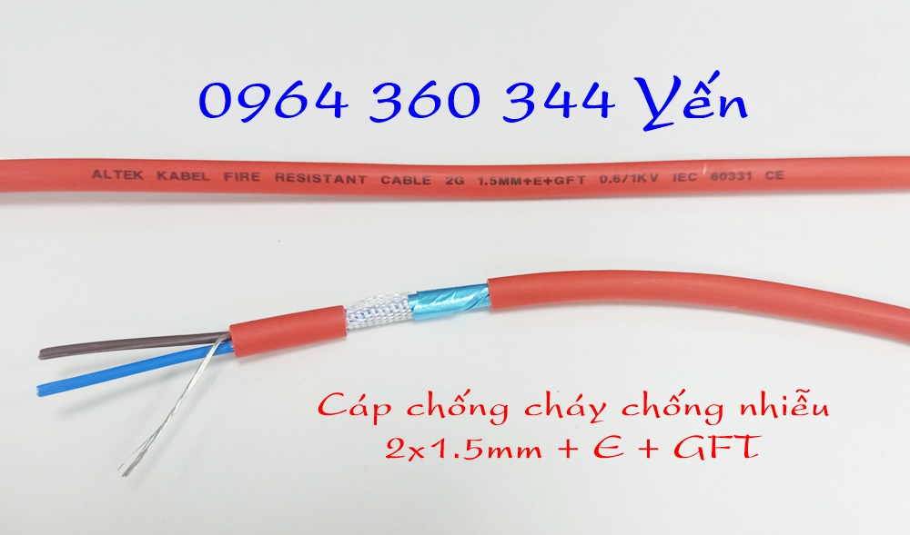 Cáp tín hiệu báo cháy, chống cháy, chống nhiễu Altek Kabel