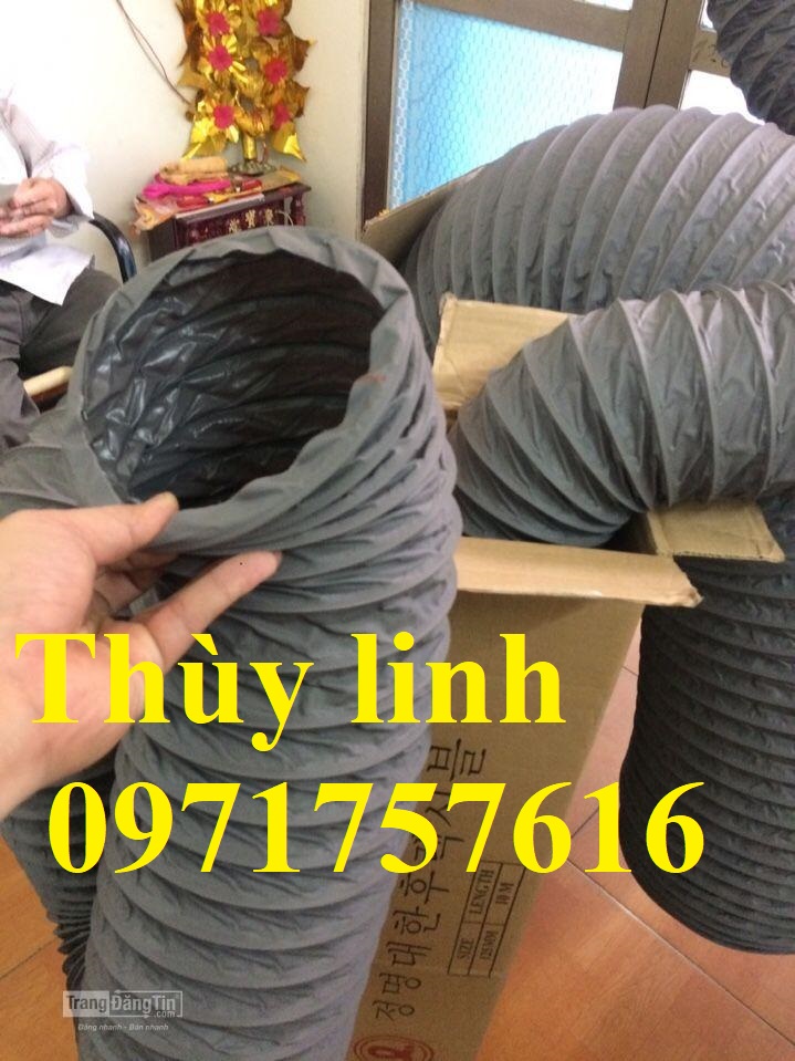 Chuyên bán ống gió vải mềm có lõi thép ,ống gió vải hàn quốc simili