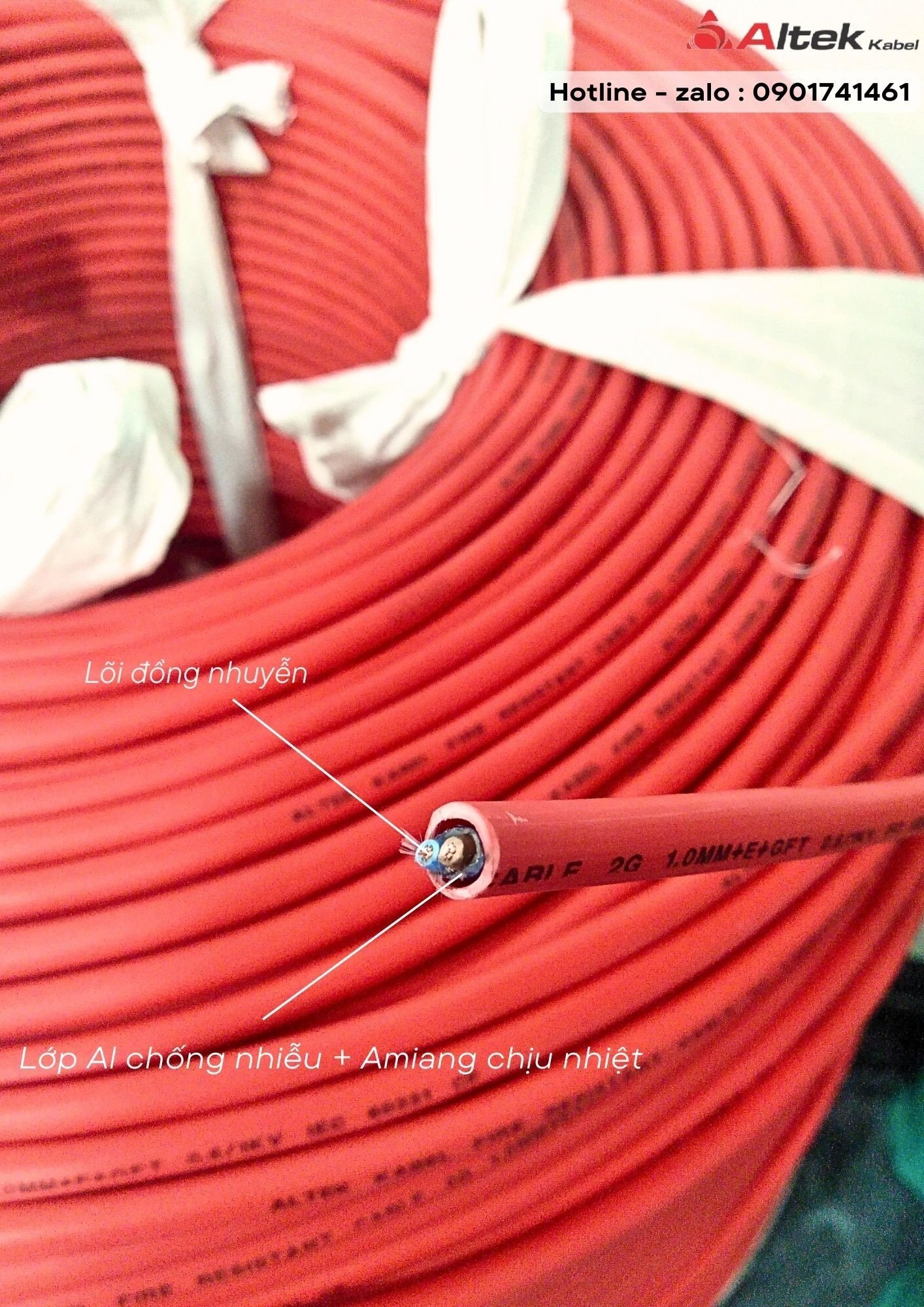 Cáp chống cháy chống nhiễu 2x1.5 + E + GFT