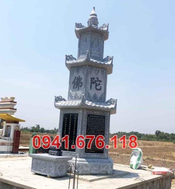 3456 Mẫu tháp tro cốt đá đẹp bán cà mau bảo tháp mộ sư