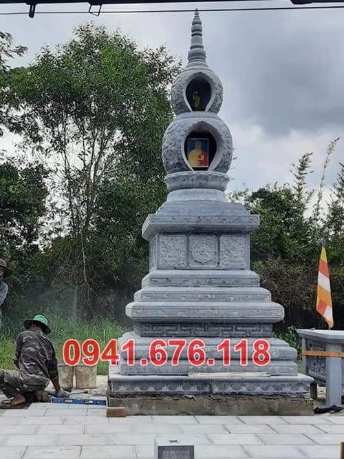 3456 Mẫu tháp tro cốt đá đẹp bán cà mau bảo tháp mộ sư