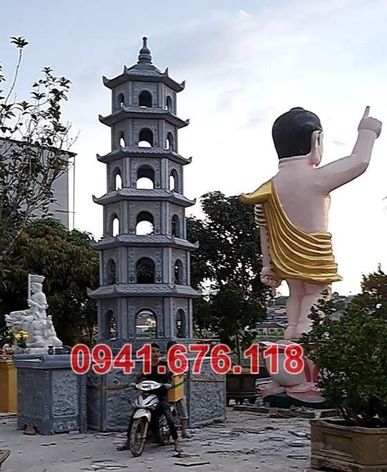 3456 Mẫu tháp tro cốt đá đẹp bán cà mau bảo tháp mộ sư