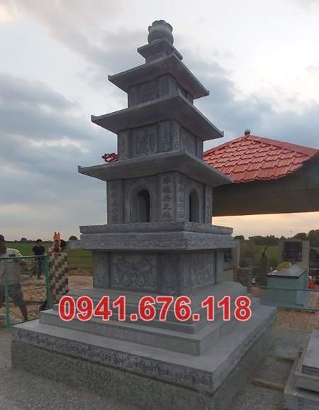 1012 Mẫu tháp tro cốt đá đẹp bán hậu giang tháp sư bảo tháp