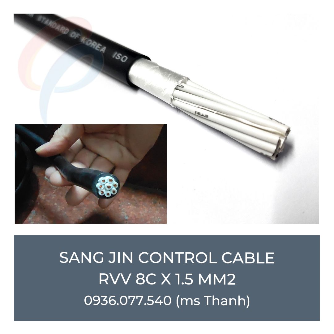 Cáp điều khiển Sangjin 8C - không chống nhiễu RVV