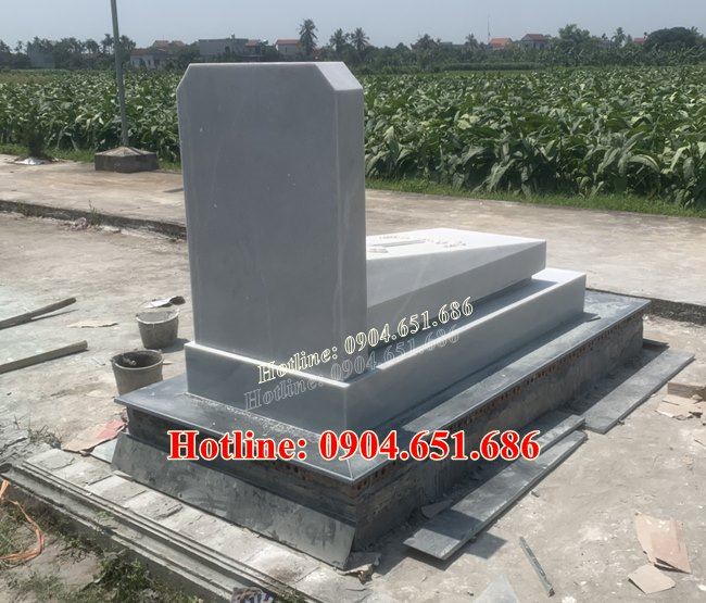 Lắp đặt mộ công giáo đá trắng đẹp tại Vĩnh Bảo Hải Phòng