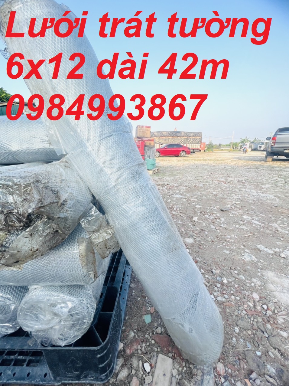 Lưới trát tường 6x12mm 1mx45m trám trát tường dây 0,5mm