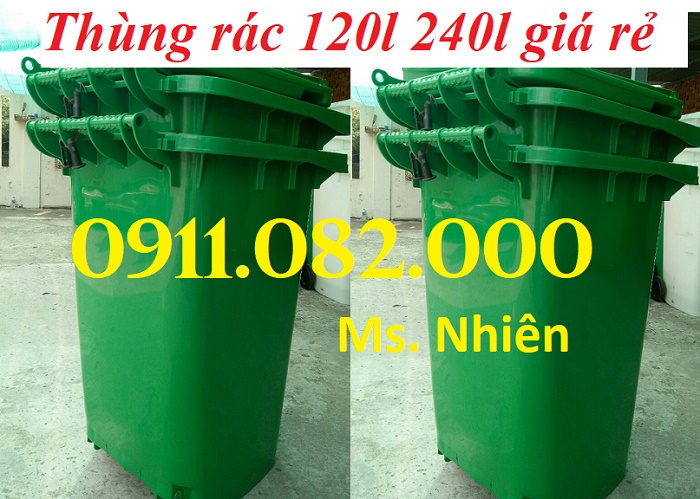 Thùng rác giá rẻ khuyến mãi- thùng rác 120l 240l- lh 0911082000