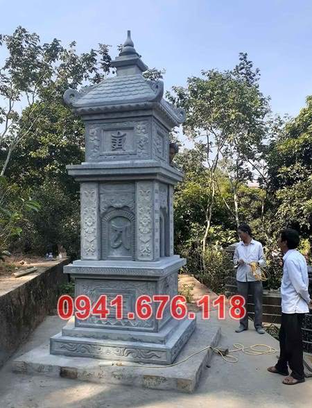 66 bắc giang bán mộ tháp bằng đá đẹp bảo tháp sư phật giáo