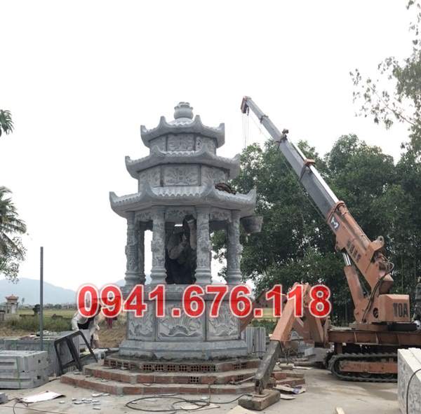 66 bắc giang bán mộ tháp bằng đá đẹp bảo tháp sư phật giáo