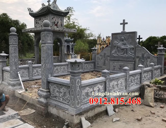 Mẫu lăng mộ đá công giáo đẹp bán tại Bình Dương, Đồng Nai, Tâu Ninh