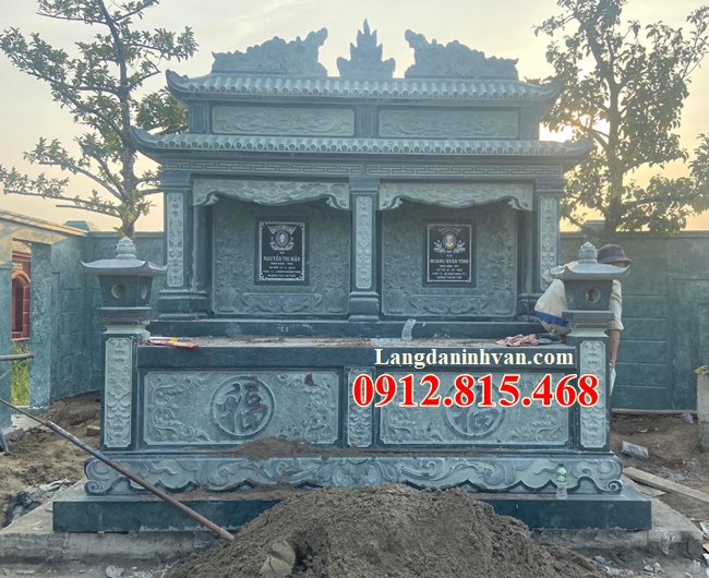 Mộ đá xanh rêu đẹp - Đại chỉ bán mộ, chụp mộ đá xanh rêu