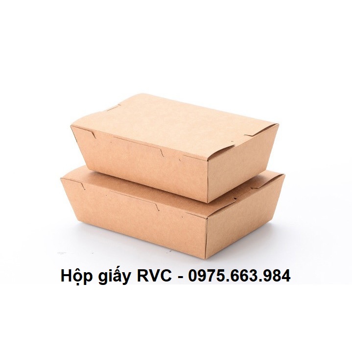 Bán hộp giấy đựng thức ăn 1 lần giá siêu ưu đãi