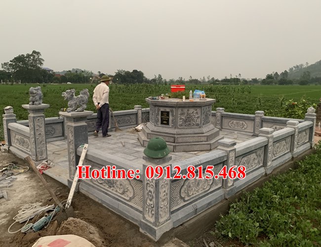 Mẫu khu lăng mộ đá gia đình xây để thờ tro cốt bán tại Tiền Giang