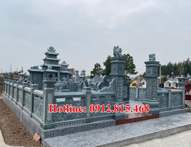 Mẫu khu lăng mộ đá gia đình xây để thờ tro cốt bán tại Tiền Giang