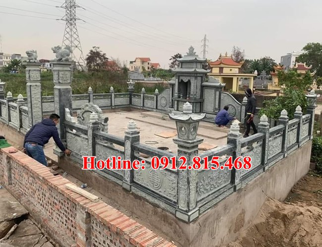 Mẫu khu lăng mộ đá gia đình xây để thờ tro cốt bán tại Tiền Giang